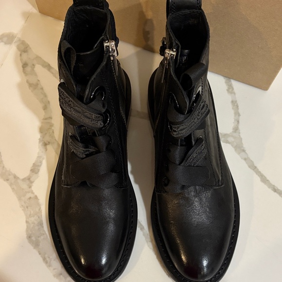 Zadig & Voltaire Black Leather Moto Boots - Picture 6 of 16